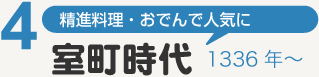精進料理・おでんで人気に「室町時代」1336年〜